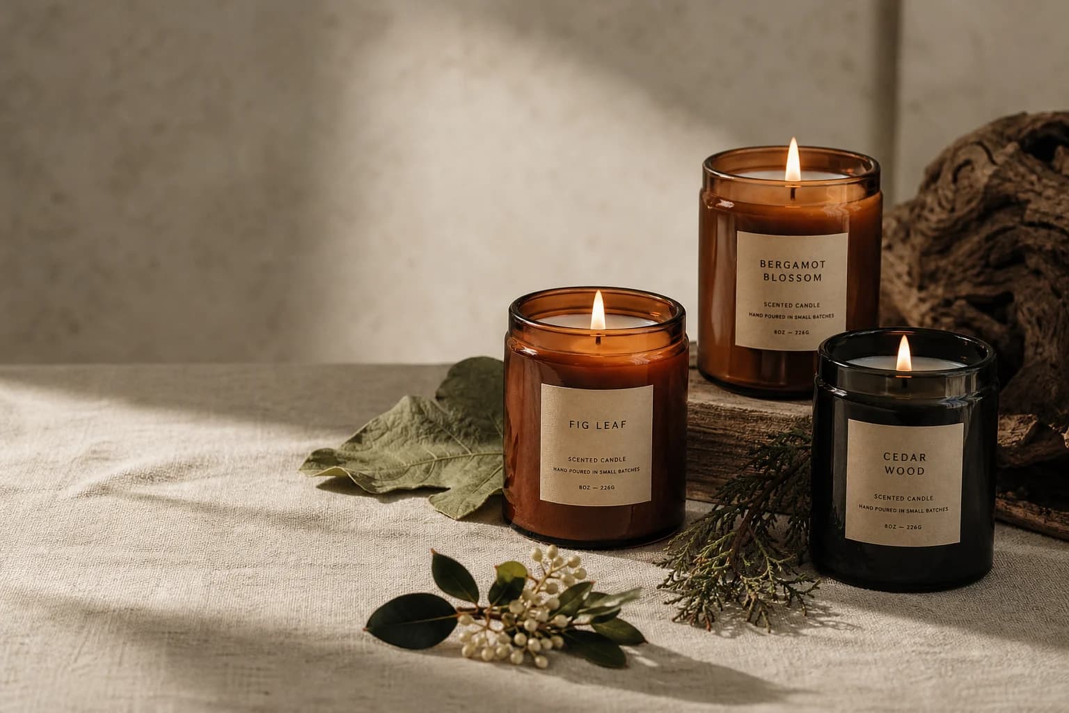 Ash & Bloom hand-poured candles
